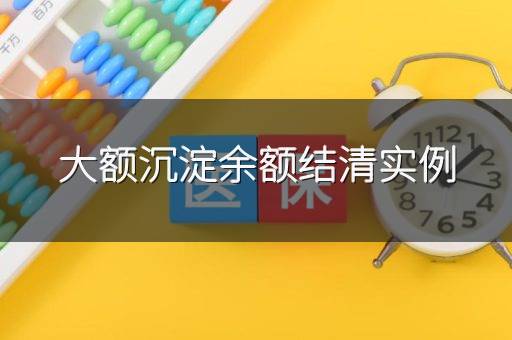 大额沉淀余额结清实例